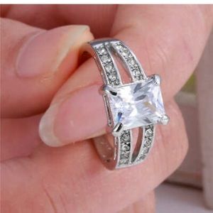 White Zircon Ring